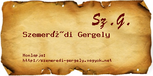 Szemerédi Gergely névjegykártya